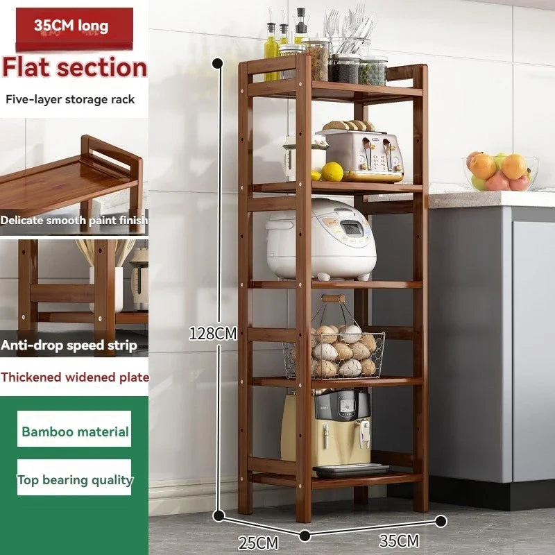 Kitchen shelf, floor standing multi-layer product collection, household pot seasoning shelf, fruit and vegetable bowl and dish