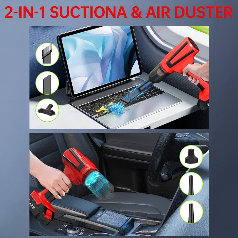 Wireless Portable Vacuum Cleaner for Car Handheld Rechargeable with Quick Charge Powerful Suction for Home Pet Hair Cleaning