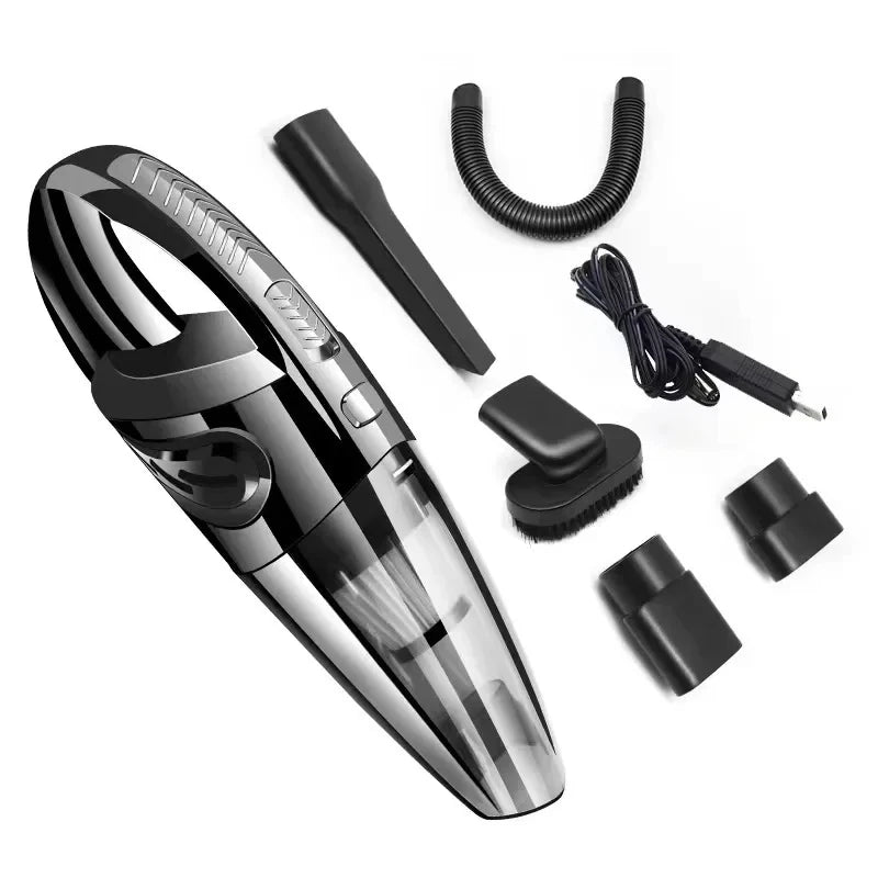 Wireless Car Vacuum Cleaner High Power Quick Charge Portable Handheld Small Vacuum Cleaner Dry Wet Cleaning Vehicle Accessories